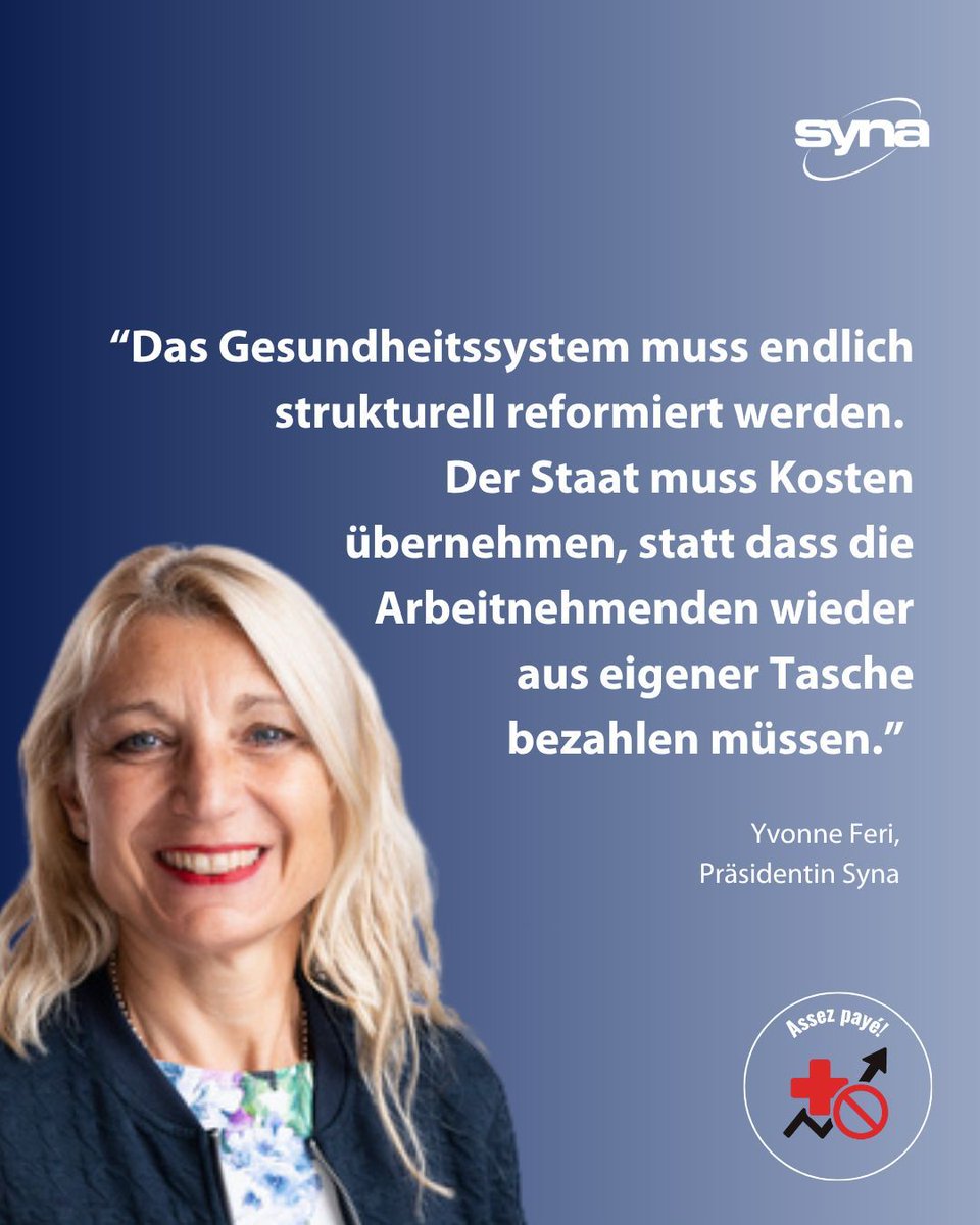 Genug gezahlt!
STOPPT die Erhöhung der #Krankenkassenprämien, bis konkrete Lösungen gefunden sind!
Hier kannst du die Petition unterzeichnen:
syna.ch/genug-gezahlt