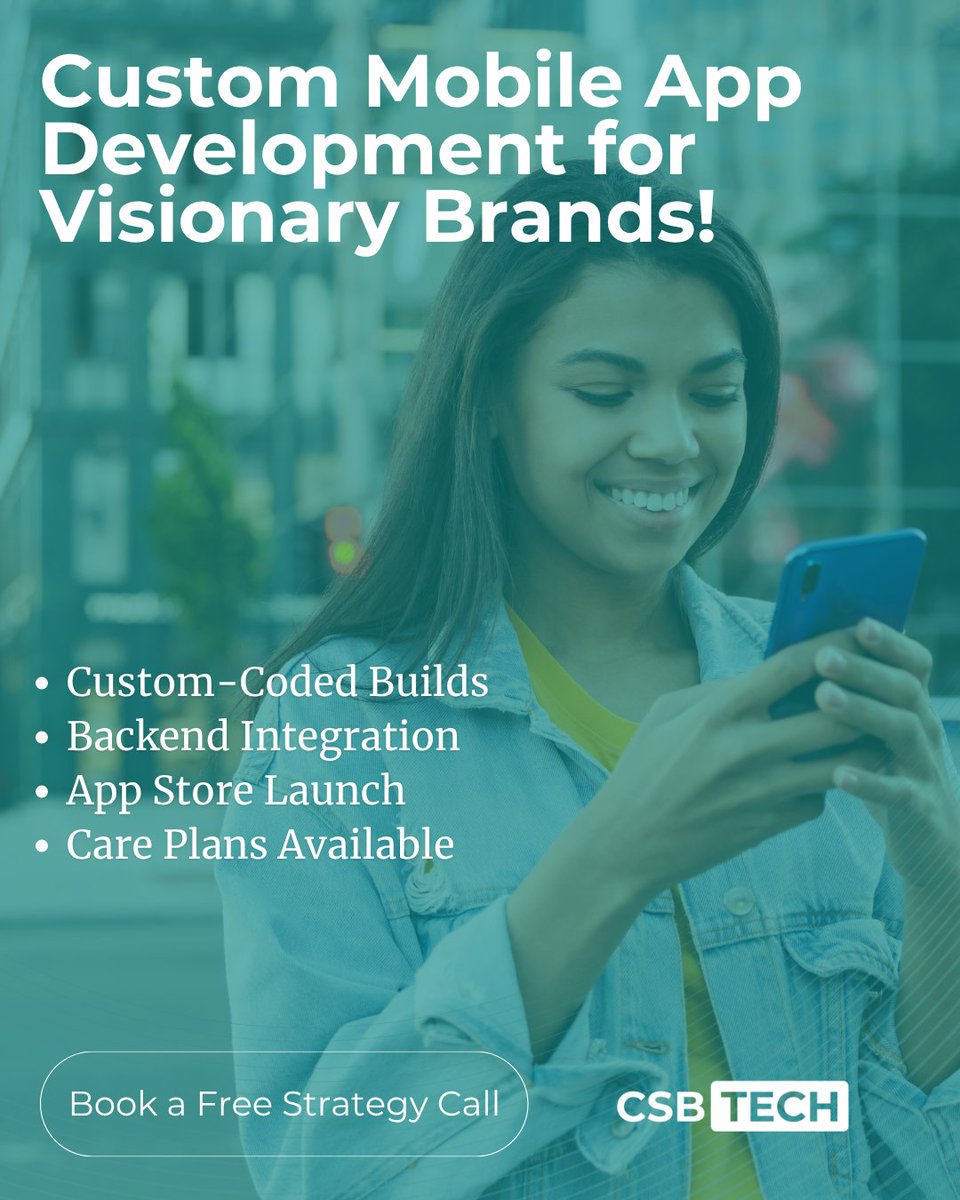 CSBTechEmporium's tweet image. We build custom-coded apps with secure backend integrations, seamless App Store launches, and flexible post-launch care plans. Whether it’s iOS, Android, or hybrid—we bring performance and polish every step of the way.

👉 Contact us!

#AppDevelopment #MobileSolutions #CSBTech