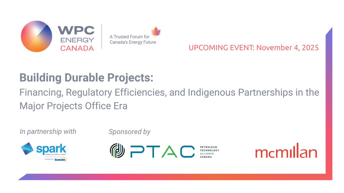 A huge and sincere thank you to our incredible sponsors and event partner who are helping to make our panel discussion on Building Durable Projects a reality! 🙏

wpccanada.com/event/building…