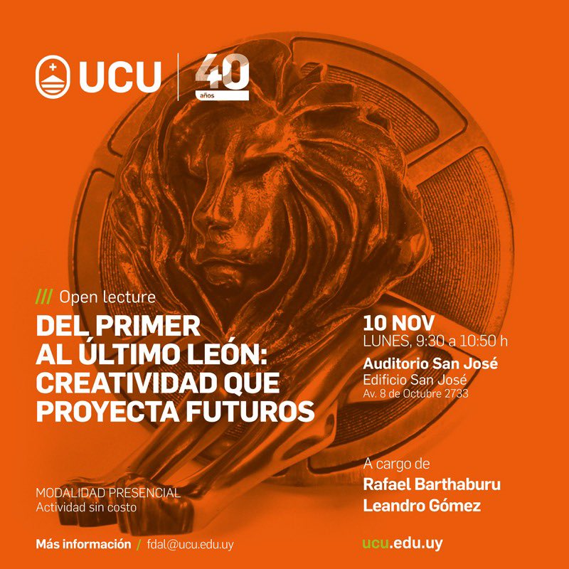 Se juntan dos grandes de la publicidad y no te lo podés perder 👇🏽👇🏽 <a href="/UCUcomunicacion/">Lic. en Comunicación - UCU</a>