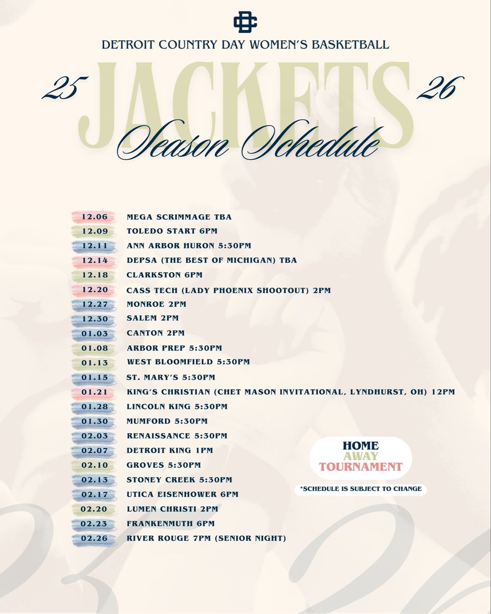 Our 25-26 schedule is here!