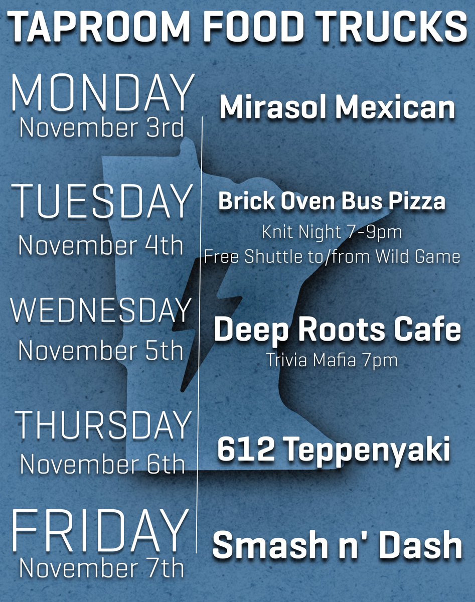 Food truck schedule for the week