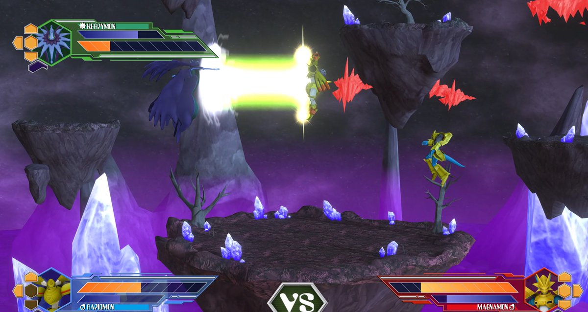 DRA_Remake's tweet image. Terriermon is an all-arounder who quickly engages, disengages, before punishing from afar. They evolve to Rapidmon, who amplifies this strat. They unleash a homing missile barrage and instant melee before sweeping with a free-flight laser!

#projectdigimon #terriermon #Rapidmon