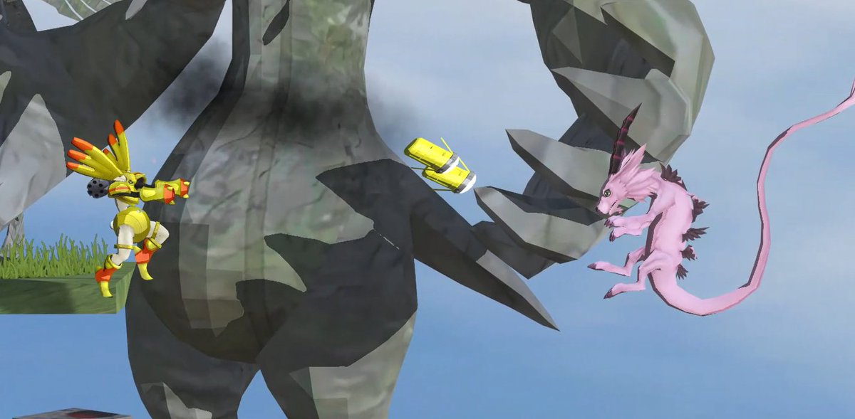 DRA_Remake's tweet image. Terriermon is an all-arounder who quickly engages, disengages, before punishing from afar. They evolve to Rapidmon, who amplifies this strat. They unleash a homing missile barrage and instant melee before sweeping with a free-flight laser!

#projectdigimon #terriermon #Rapidmon