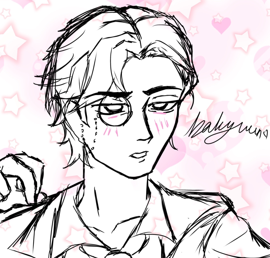 gojoukeism's tweet image. sketch of orphy going bakyuun ! grown ass man btw #blush #orpheus