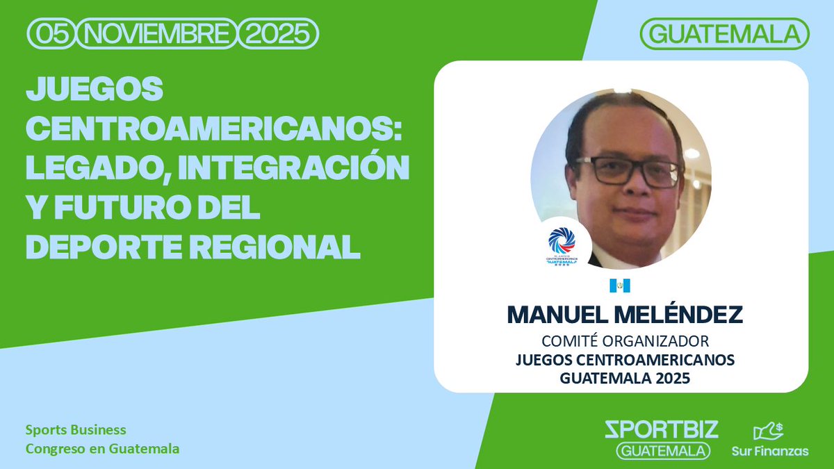 📢 Anuncio de Programa
SPORTBIZ GUATEMALA 2025 – Sur Finanzas
Juegos Centroamericanos: Legado, Integración y Futuro del Deporte Regional

¡Conocé el camino hacia una nueva era de integración deportiva en SPORTBIZ GUATEMALA 2025!

#SPORTBIZ #SPORTBIZGUATEMALA #SURFINANZAS