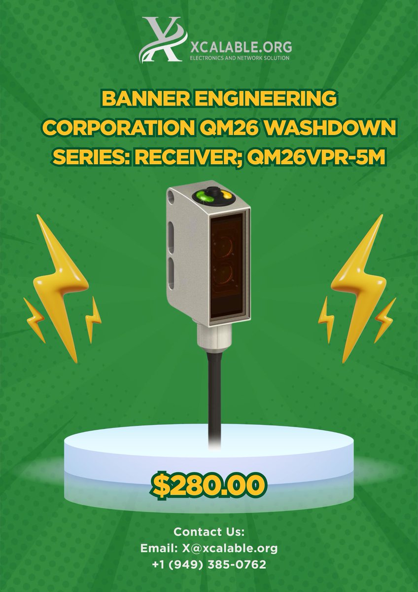 lesliexcalable's tweet image. xcalable.org/product/qm26vp… – Banner Engineering QM26VPR-5M Photoelectric Sensor – #BannerEngineering #Automation #Sensor @eBay @Amazon @Walmart