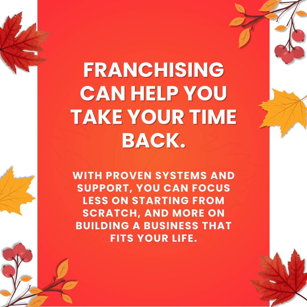 JBFranNet's tweet image. If you’ve been craving more time for family, friends, or simply yourself, Franchising can be the path that helps you find balance again.

#FranNet #FranchiseConsultant #Priorities #WorkLifeBalance