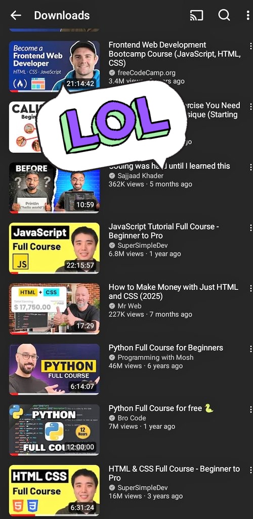 DevVOID0's tweet photo. Locked in 🎯👩💻
FULL-STACK ARSENAL
What’s in the vault:
-HTML + CSS Full Course
-JavaScript Beginner → Pro
-Python Full Course
-Frontend Bootcamp
#100DaysOfCode #SelfTaught #DevJourney #codingforlife
Who’s grinding offline too? 👇 https://t.co/VJhPennHul