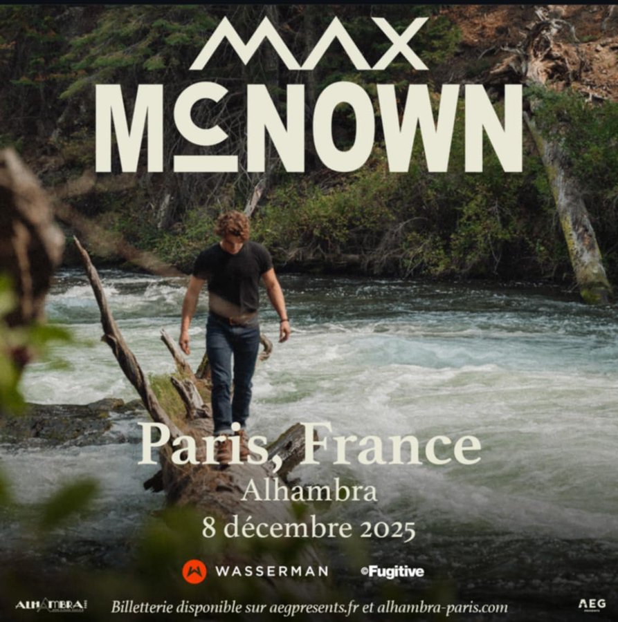 BellotBellot's tweet image. Après le groupe de Mobile, Alabama, #TheRedClayStrays venu le 31 octobre 2025 à l’Élysée Montmartre, c&apos;est #MaxMcNown qui sera à l&apos;Alhambra de Paris le 08 Décembre 2025, originaire de Bend dans l’Oregon, un concert &quot;Sold Out&quot;.