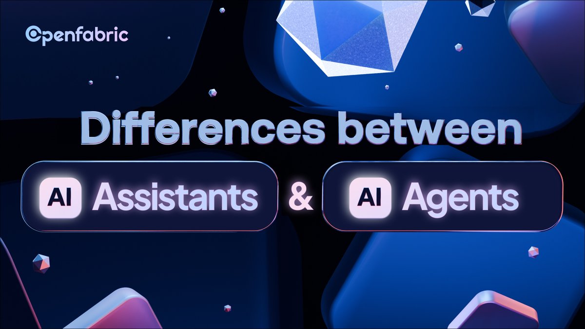 openfabricai's tweet photo. The differences between AI assistants and AI agents are not far-fetched.

This article highlights their key differences to enable you to use them accordingly.

https://t.co/bDEXxf4Obb https://t.co/k3QZeTPiFx