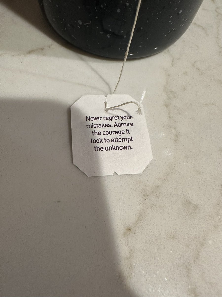 Today’s Yogi tea inspiration..take chances, make mistakes, forgive and learn 🙏