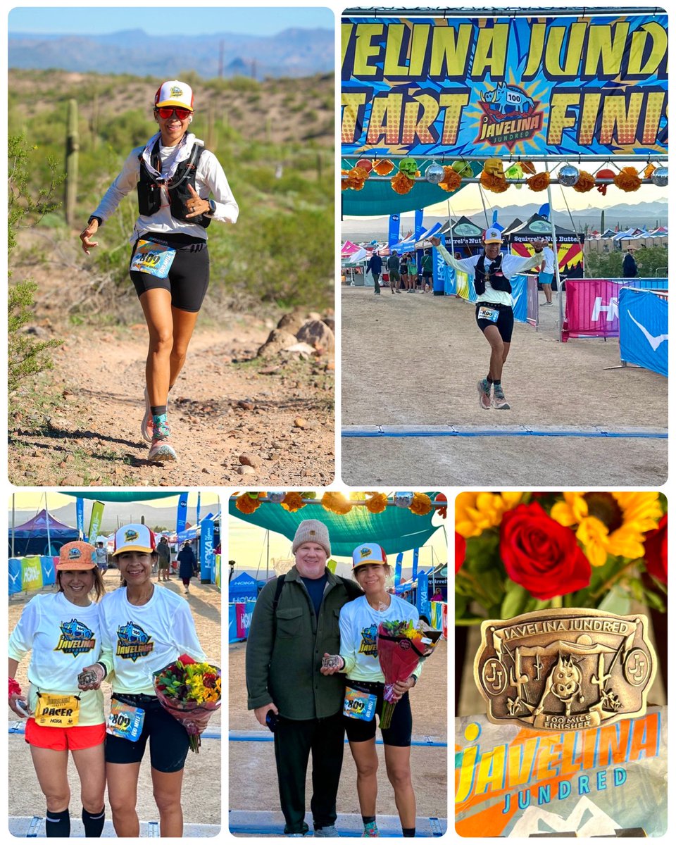 Javelina Jundred 100 miles ✅ Happy Medal-Buckle-Monday! 🎉 My second 100-miler and 48th ultra. 
It was a journey training for it and there so many memorable moments… but the best part was feeling the support from our amazing running community! 🫶🏼😊