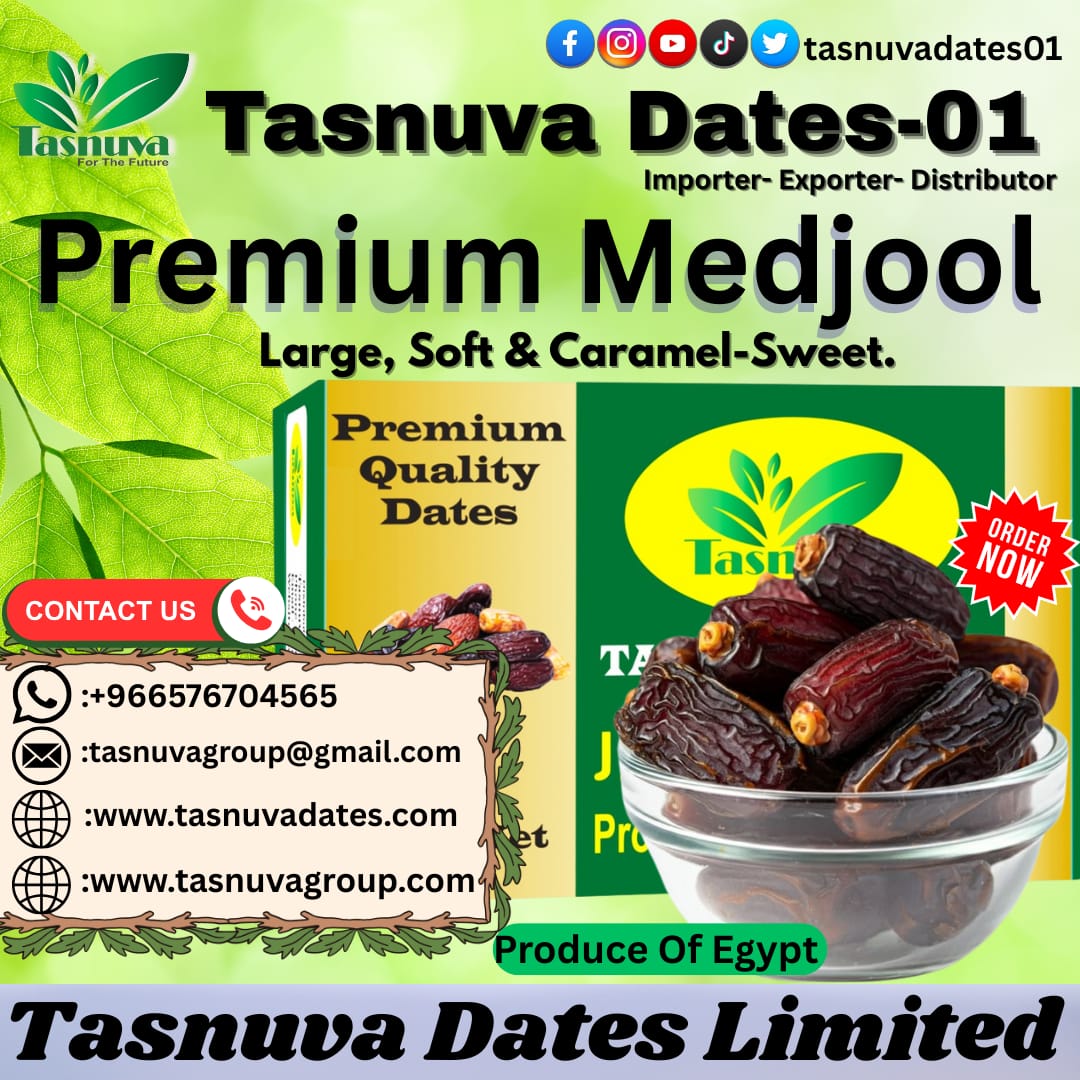 tasnuvadates01's tweet image. 👑 Medjool Dates – Nature’s Luxury You Can Taste
 Medjool. 🌞

#MedjoolDates #DesertLuxury #PremiumTaste #HealthyIndulgence #NaturalEnergy #LuxuryLifestyle  #TasnuvaDates
