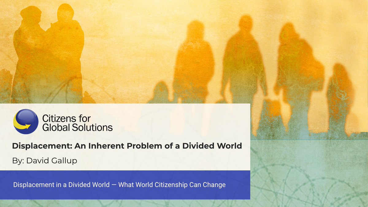 GlobalSolutions's tweet image. 120 million people are displaced — more than the population of most countries. 🌍

Borders divide us, but #humanrights unite us.

Discover how world citizenship could end statelessness and displacement: ow.ly/JJHW50XkFLn #WorldCitizen #GlobalSolutions