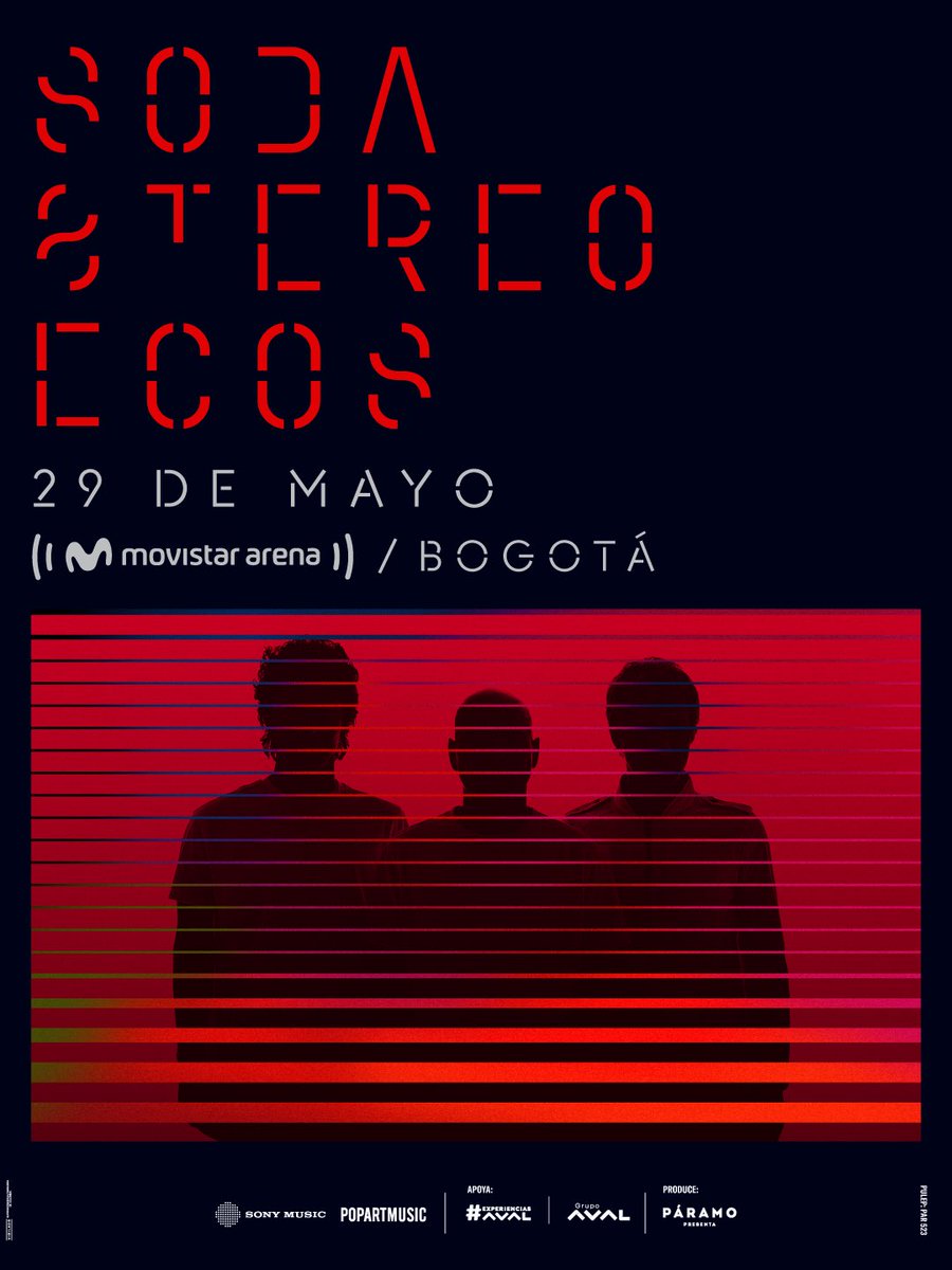 sodastereo's tweet photo. SODA STEREO ECOS - 29 de mayo - Movistar Arena (Bogotá, Colombia)

¡Comenzó la preventa!

Preventa exclusiva para clientes AVAL.
La venta general abrirá el 5 de noviembre en https://t.co/eZz7dkphxV https://t.co/TnFHhaMtKs