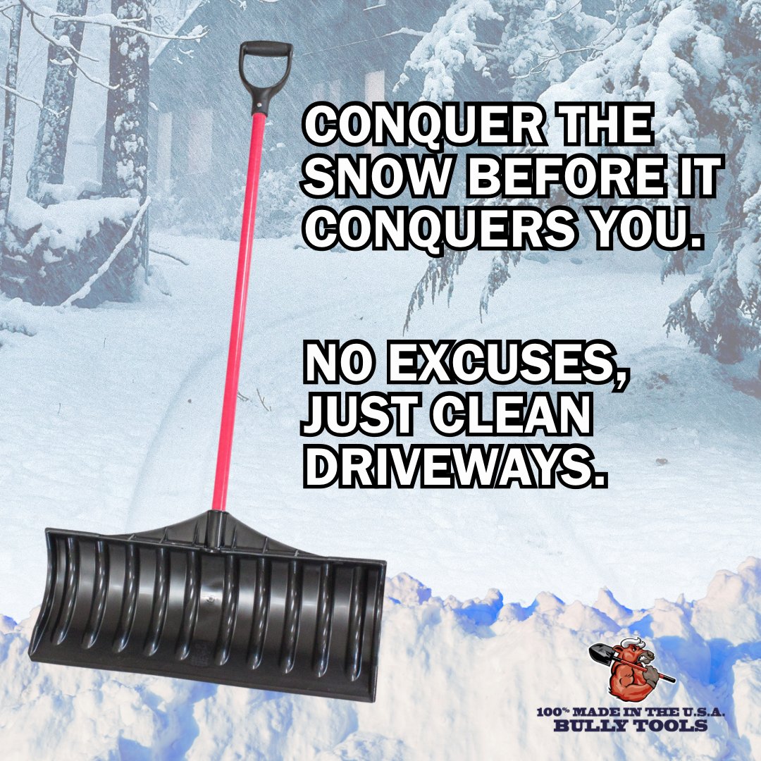 BullyTools's tweet image. ❄️ Conquer the snow before it conquers you. Snow doesn’t wait but with a Bully Tools shovel, you’ll be ready to tackle every drift like a pro. No excuses,  just clean driveways. Check out our lineup of heavy-duty snow shovels. bit.ly/47Bos2n