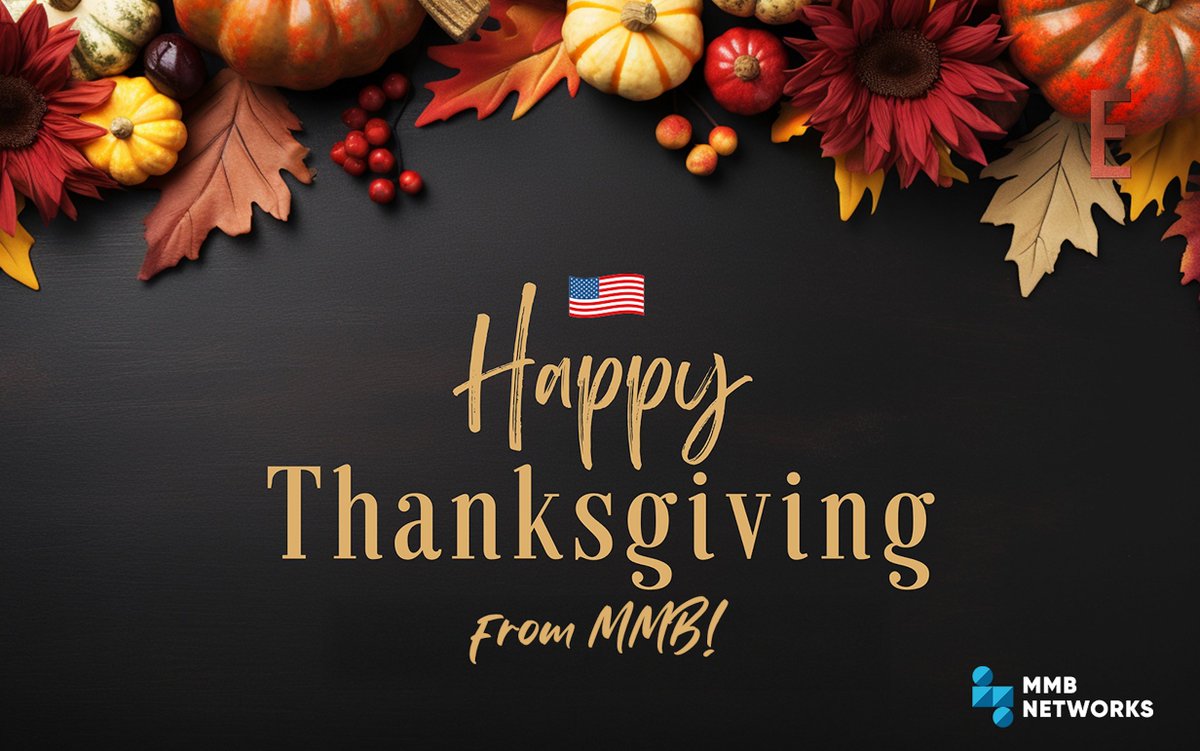 Happy Thanksgiving to our friends and partners in the U.S.! 🍂 From all of us at MMB Networks, we wish you a wonderful Thanksgiving filled with good company, great food, and well-deserved rest.
#Thanksgiving #SmartEnergy #Connectivity #IoT #Gratitude