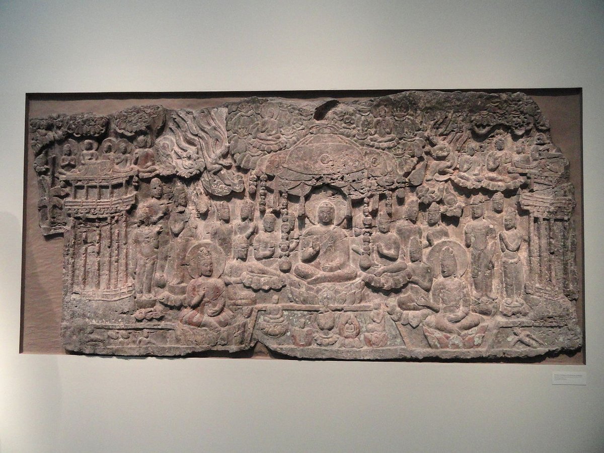 Ritik_1778's tweet image. Buddhafield of Buddha Amitabha, 
Xiangtangshan Caves, Hebei, Northern Qi dynasty, c. 550–577 CE.
