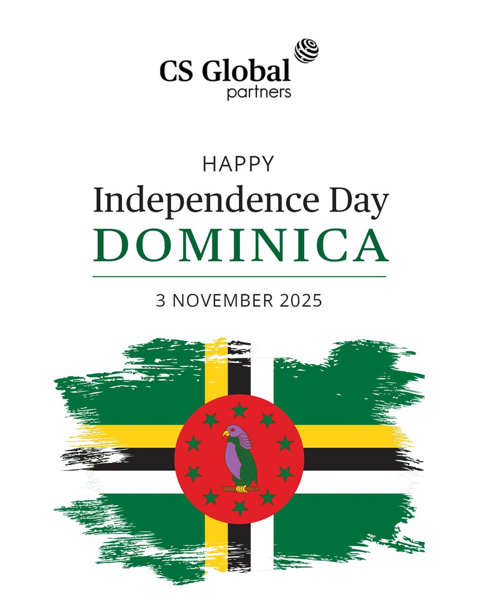 CSGlobalPtnrs's tweet image. Happy 47th Independence Day to Dominica! 🇩🇲 

A nation that embodies resilience, natural beauty, and unwavering determination. We&apos;re proud to support Dominica&apos;s vision for a sustainable and prosperous future. 

Celebrating with you today and always! 

#Dominica #IndependenceDay