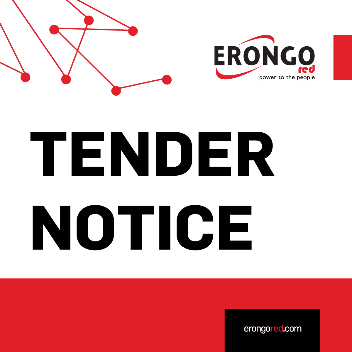 TENDER NOTICE | Erongo RED hereby invites reputable service providers to submit their tender applications for the following tender: TENDER NUMBER: 09/2025 erongored.com/tenders/ 

#ErongoRED #PowerToThePeople