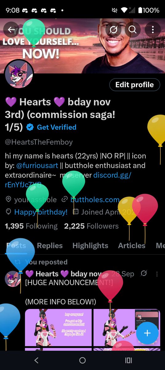 It's mah birthday :3