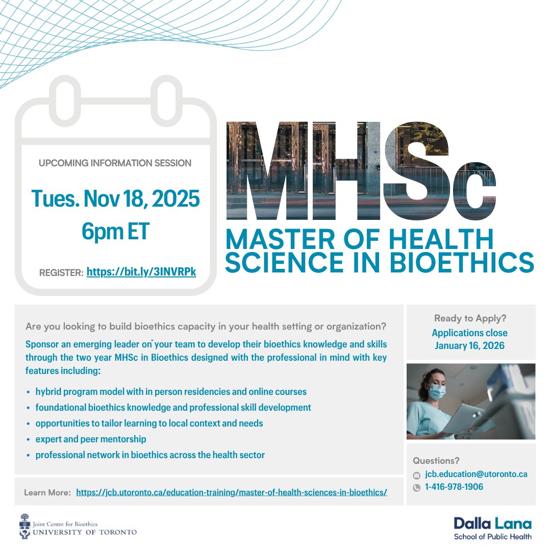 U of T Bioethics tweet media