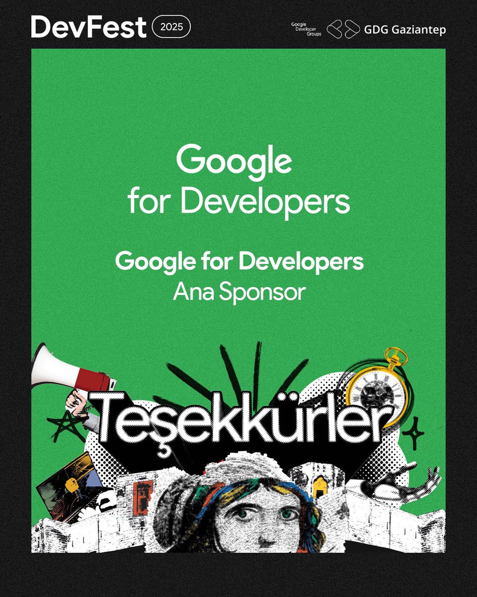 ✨ DevFest’25 Ana Sponsorumuz: Google ✨

Google’ın desteğiyle teknoloji, inovasyon ve topluluk ruhunu bir araya getirdiğimiz ilham dolu bir DevFest’25 gerçekleştirdik 🚀
Teşekkürler Google💫

#gdggaziantep #devfest25 #googledevelopers #googledevfest