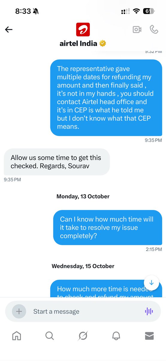 AjayNallavelli's tweet photo. The worst service I have experienced #Bharathiairtel @airtelindia @Airtel_Presence @airtelnews @bhartiairtelfdn @airtel https://t.co/s3bEzkpUu6