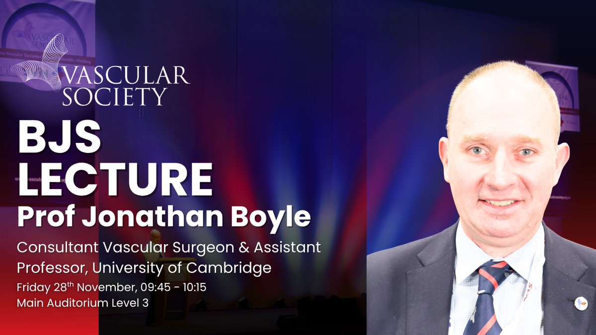 📢VSASM Keynote Announcement! 
⭐️Optimising outcomes in patients with Chronic Limb Threatening Ischaemia
 👨‍🏫Delivered by Prof Jonathan Boyle, Consultant Vascular Surgeon, University of Cambridge #VSASM2025
