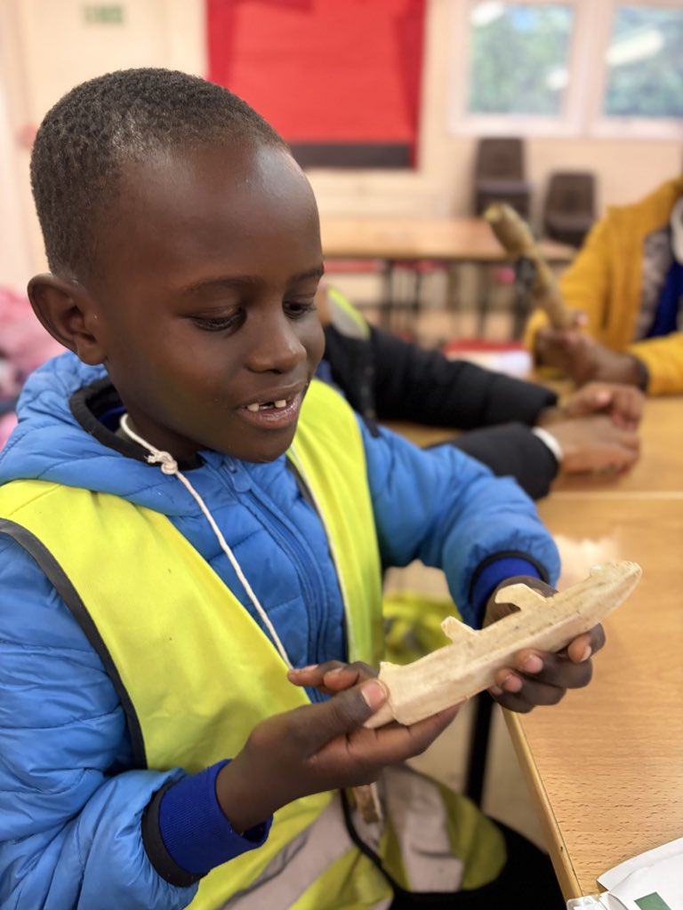 The children enjoyed handling artefacts and building a model of Stonehenge. <a href="/HazelSchool/">Hazel Community Primary School</a>