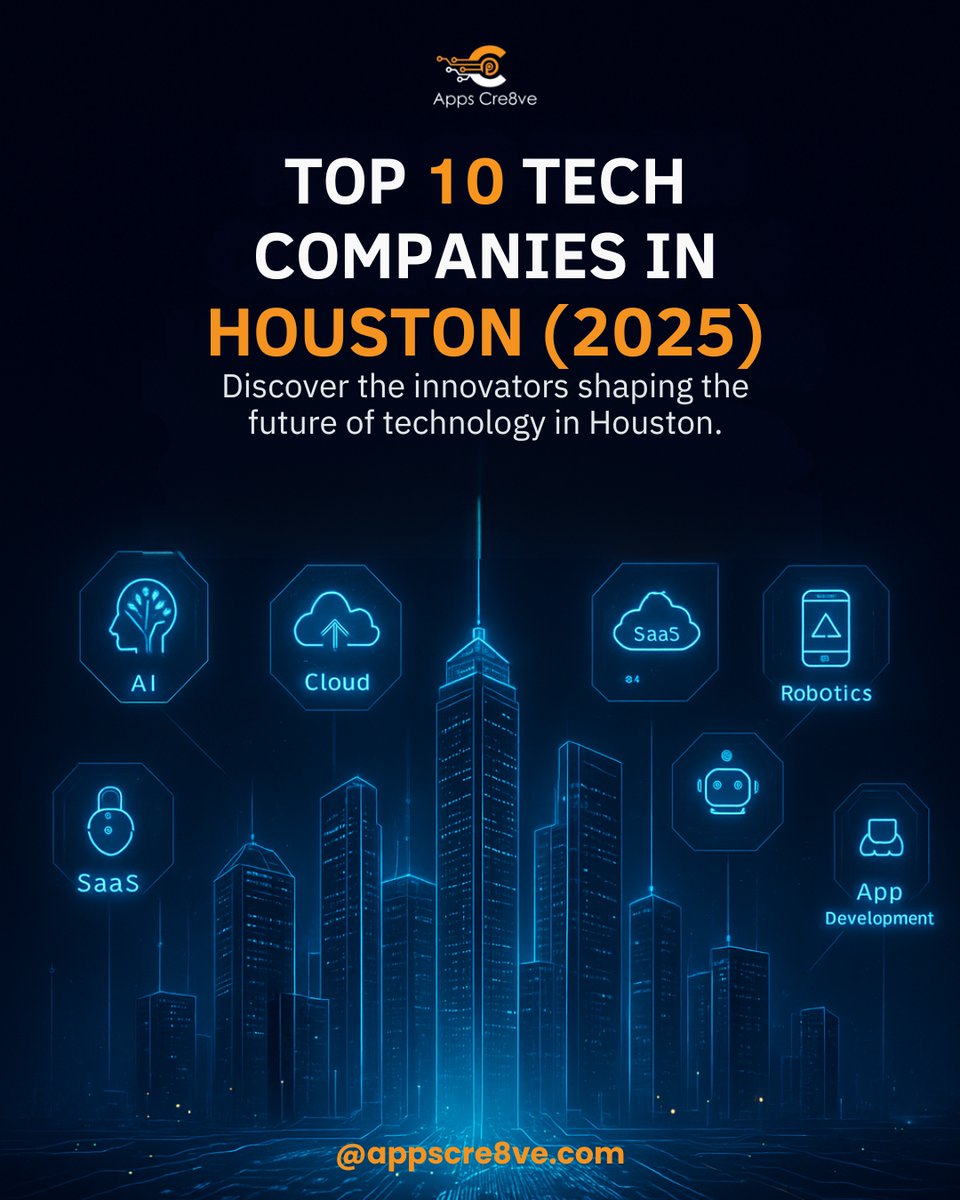 appscre8ve's tweet image. Houston is rising as a tech powerhouse! 

Meet the Top 10 companies driving AI, cloud, and digital innovation in 2025.

👉 Read full story: appscre8ve.com

#AppsCre8ve #HoustonTech #FutureReady