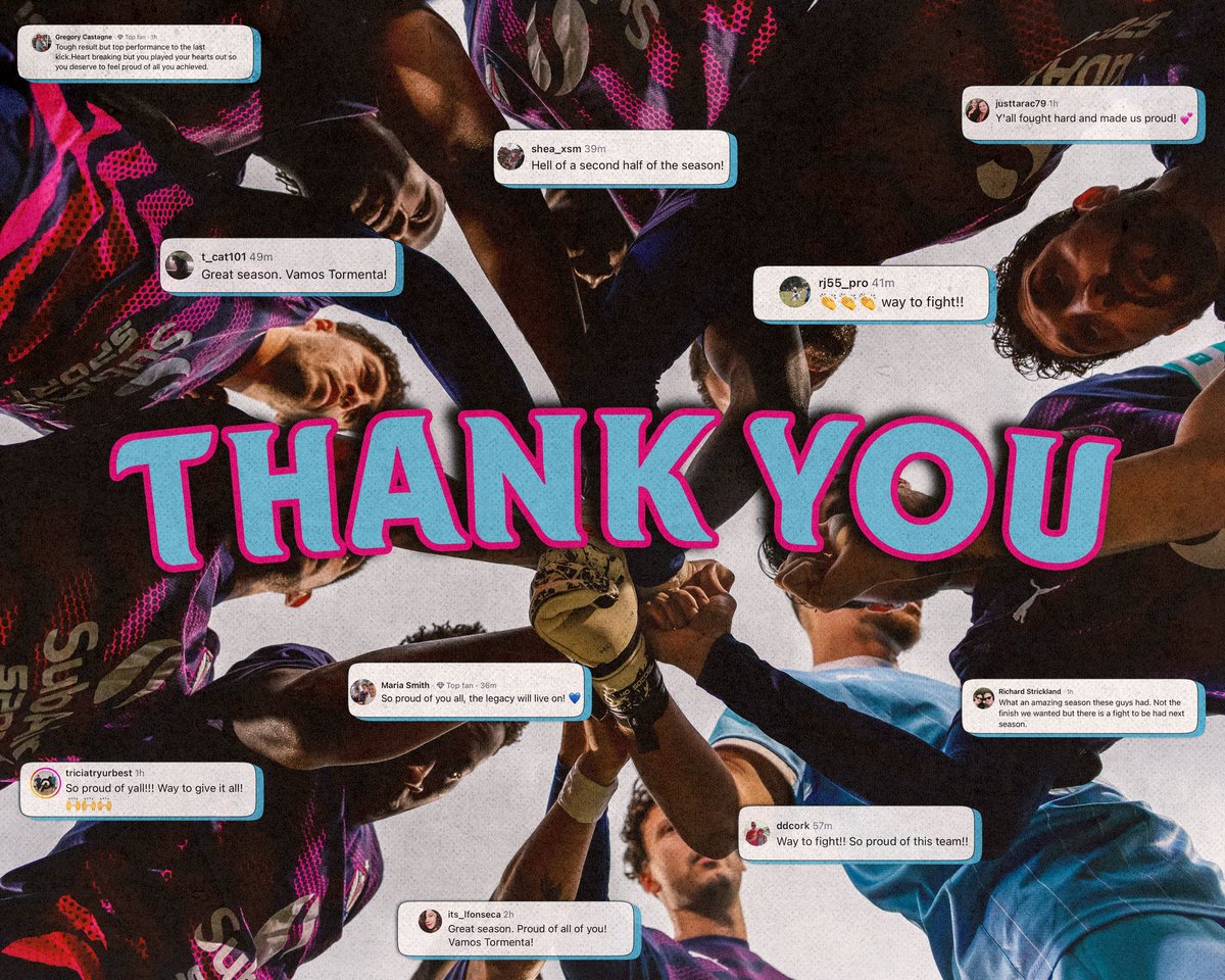 Sunshine or rain, you had our backs. Thank you, Tormenta Nation. Can’t wait to see what we accomplish next season! 🫶