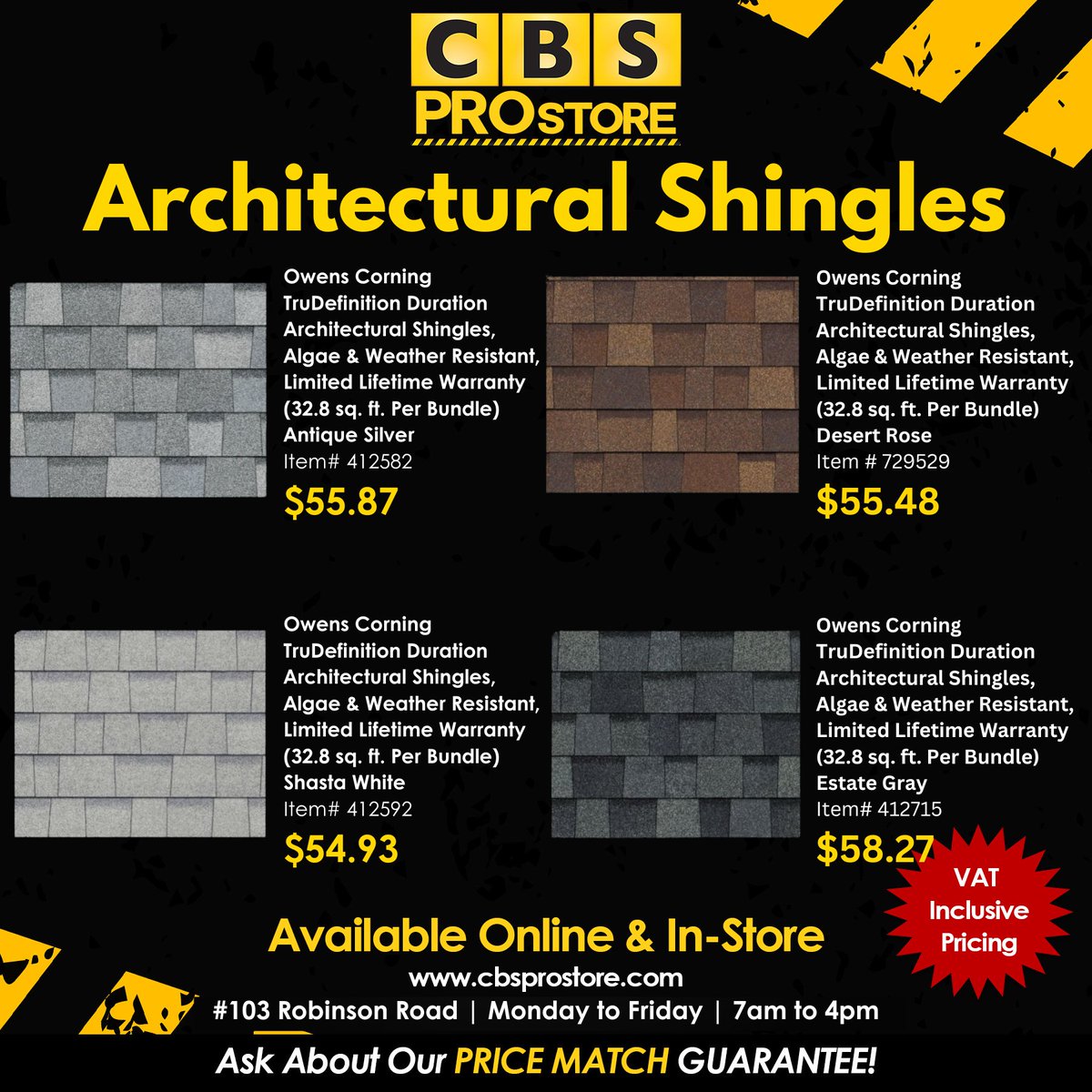 Your home deserves a roof that stands the test of time. 🏠Architectural shingles combine beauty, strength, &amp; long-lasting performance — all in one premium package. With algae and weather resistance, you can trust your roof to protect what matters most, season after season!