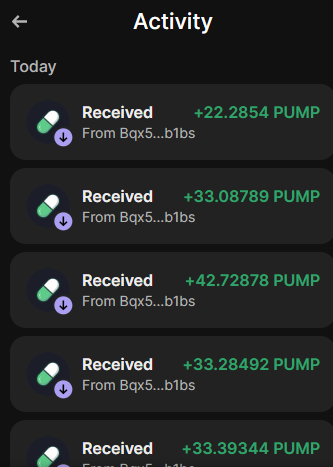 The pump drop is happening!