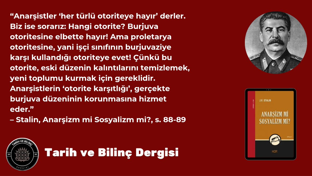Anarşizm mi Sosyalizm mi ?

Stalin yazıları serisi-2