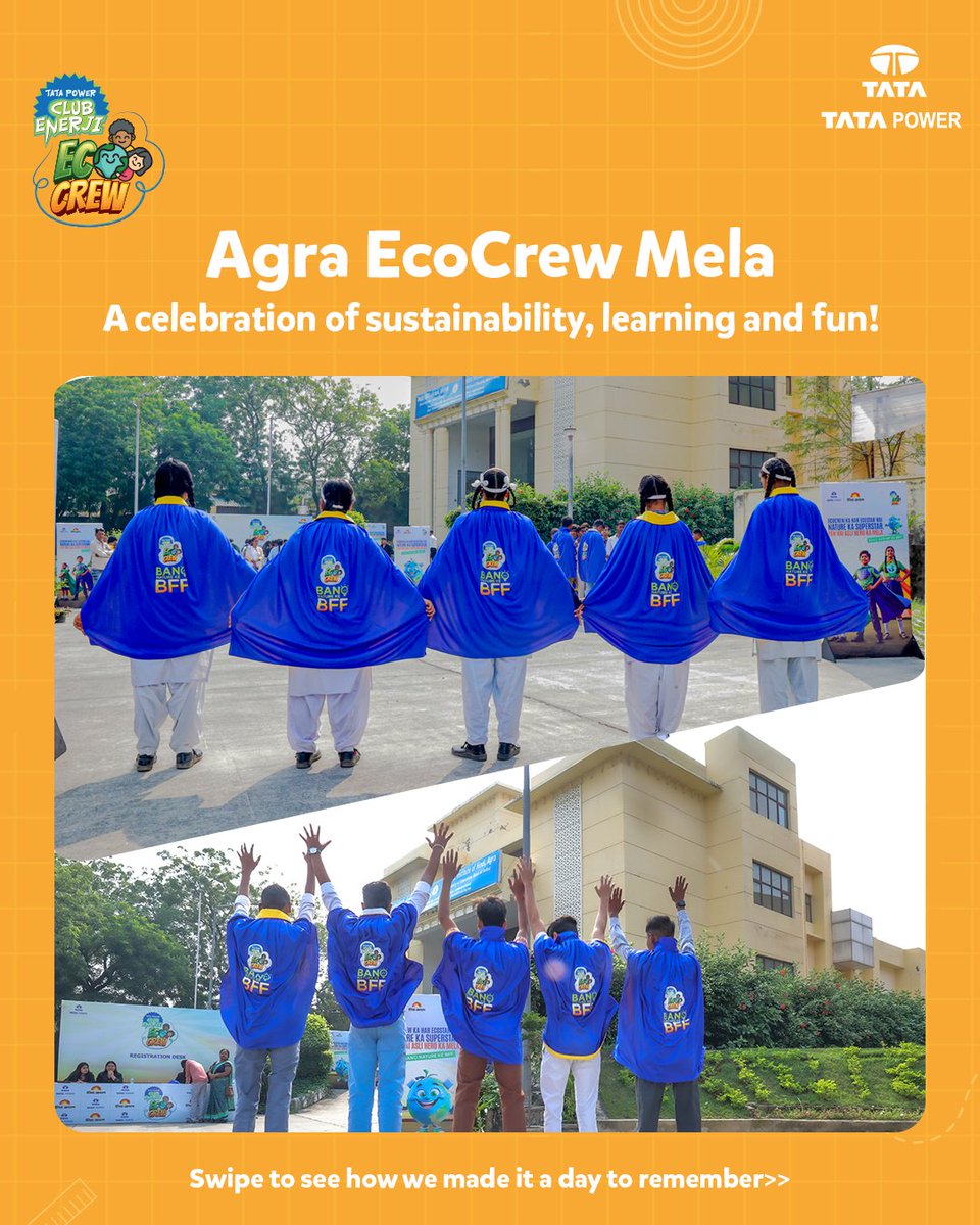 TataPower's tweet image. A day filled with insightful speeches, exciting moments, and impactful discussions! 

Swipe through the highlights from our Tata Power X Dainik Jagran event and relive the magic. 

#EventHighlights #EcoCrew #DainikJagran #TataPowerEcoCrew #Sustainability #EcoEvent #GreenFuture