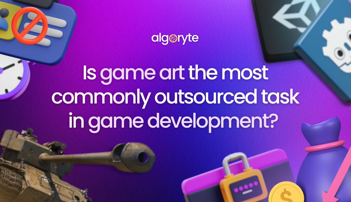 algoryte's tweet image. Game art outsourcing isn&apos;t just about cutting costs - it&apos;s strategic.🎨

Access specialists (2D art, 3D modeling, animation, etc.) &amp;amp; scale your team flexibly with 24/7 workflows across time zones.  

Read here: medium.com/@algoryte/is-g… 

#GameArt #3DAnimation #GameDevelopment