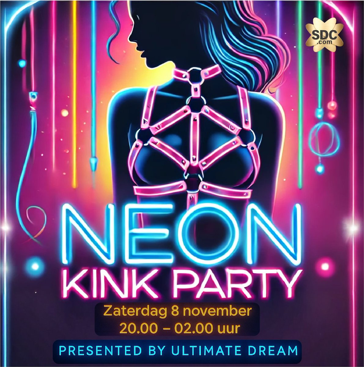 🌈✨ Ultimate Neon Kink Party

📅 Za 8 nov | 🕗 20:00–02:00 | 📍 Beek en Donk
🔥 Primeur bij Ultimate Dream!

Duik in een neon jungle vol blacklights, glow-bodypaint &amp; beats.
Kom als neon-warrior, fetish-godin of stralend kunstwerk.

💌 info@ultimate-dream.nl
🔗