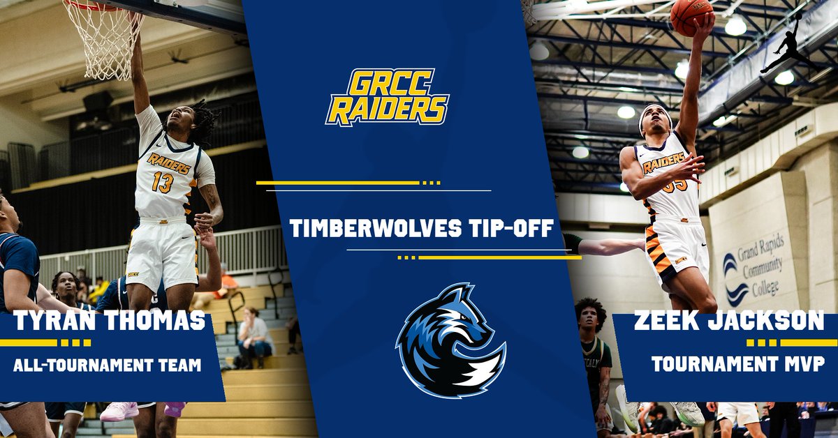 Two Raiders were named to the <a href="/BCPizzaMI/">BC Pizza</a> Timberwolves Tip-Off All Tournament Team

<a href="/TyranThomas4/">Tyran Thomas</a> averaged 13 points and 7.5 rebounds on the weekend, including a double-double on Saturday.

<a href="/ZeekealJ2/">Zeekeal</a> was named Tournament MVP after averaging 21.5 points and 6.5 rebounds.