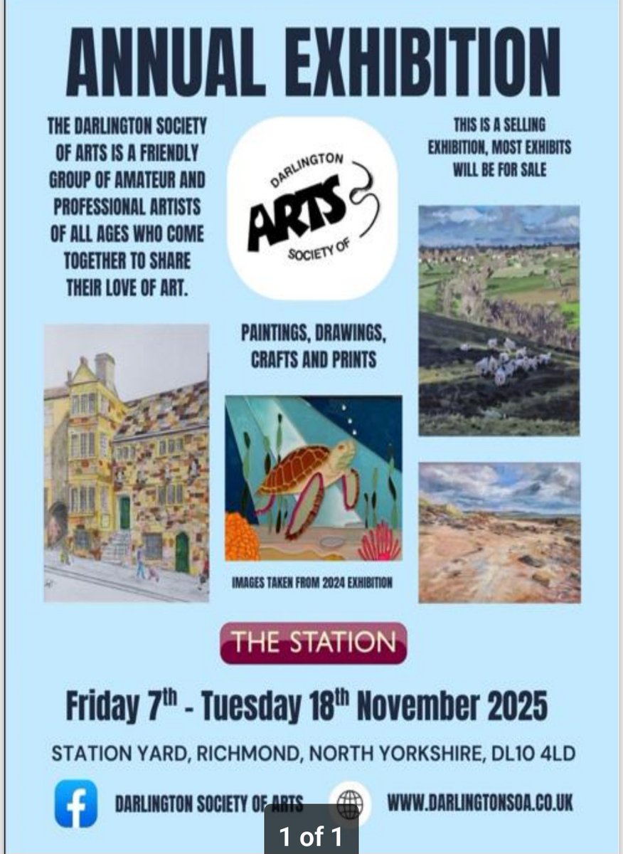 A new exhibition by Darlington Society of Arts opens at The Station in Richmond this Friday tinyurl.com/3w5tctbj