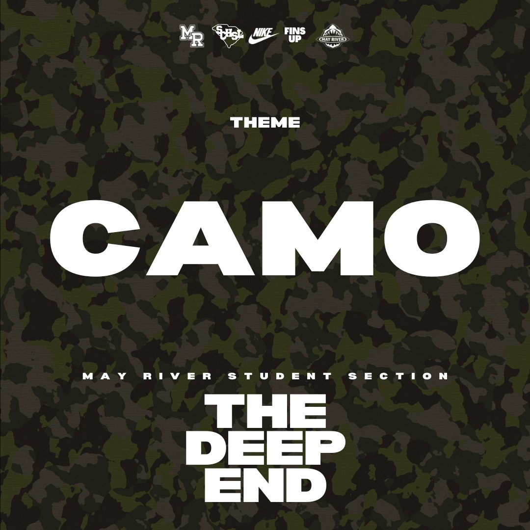 MRsharks1's tweet image. Student Section Theme is...

CAMO

#EmbraceTheChaos