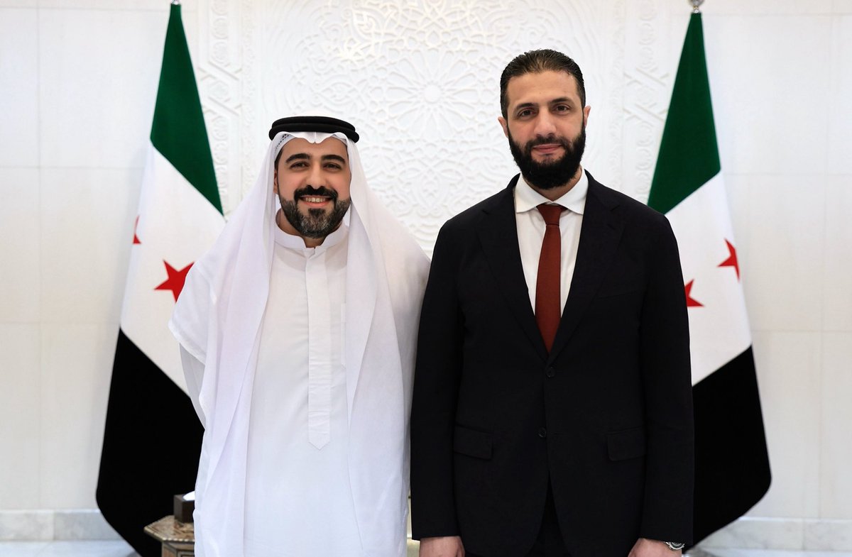 mandowi's tweet photo. It was an honor meeting His Excellency the Syrian President Ahmad Al-Shar’a, where we discussed Saudi-Syrian investment opportunities and the upcoming economic growth! https://t.co/pOHS8sNjSF