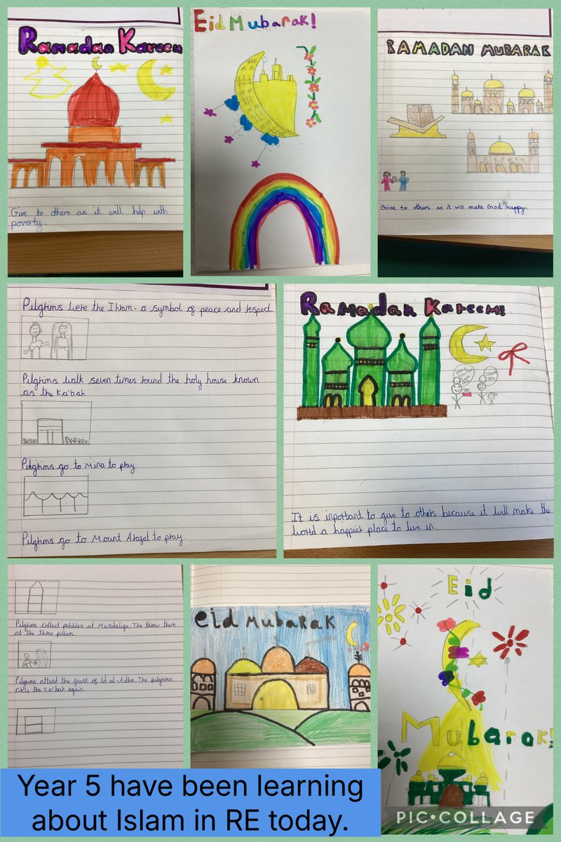 Year 5 have been learning about Islam in RE today.