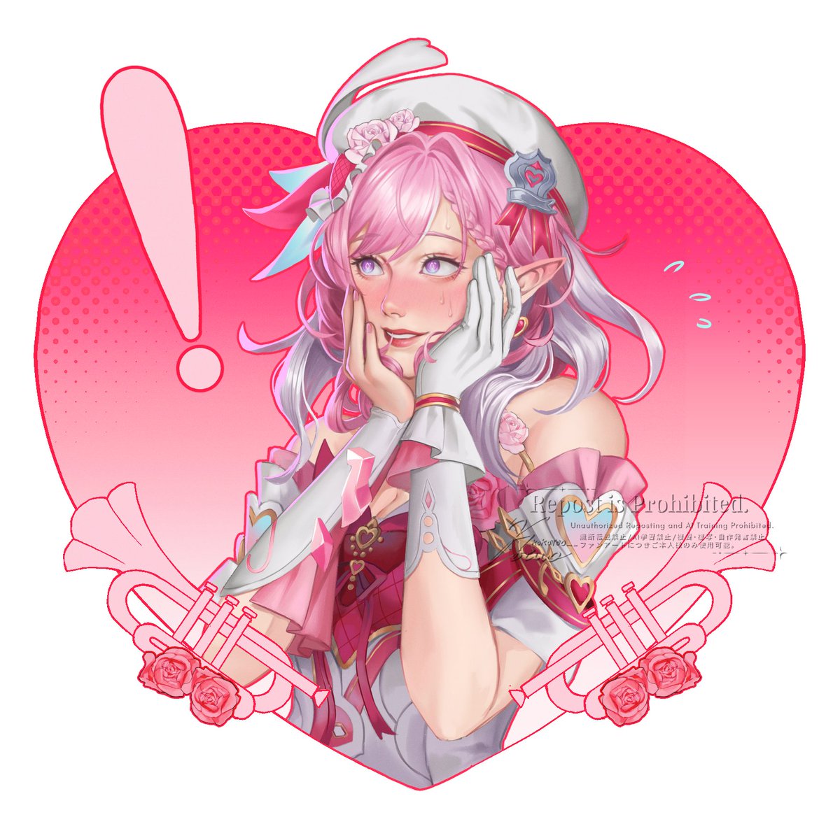 Ever imagine the cupid herself looking flustered?💘#HonkaiImpact3rd  #Elysiaonlive