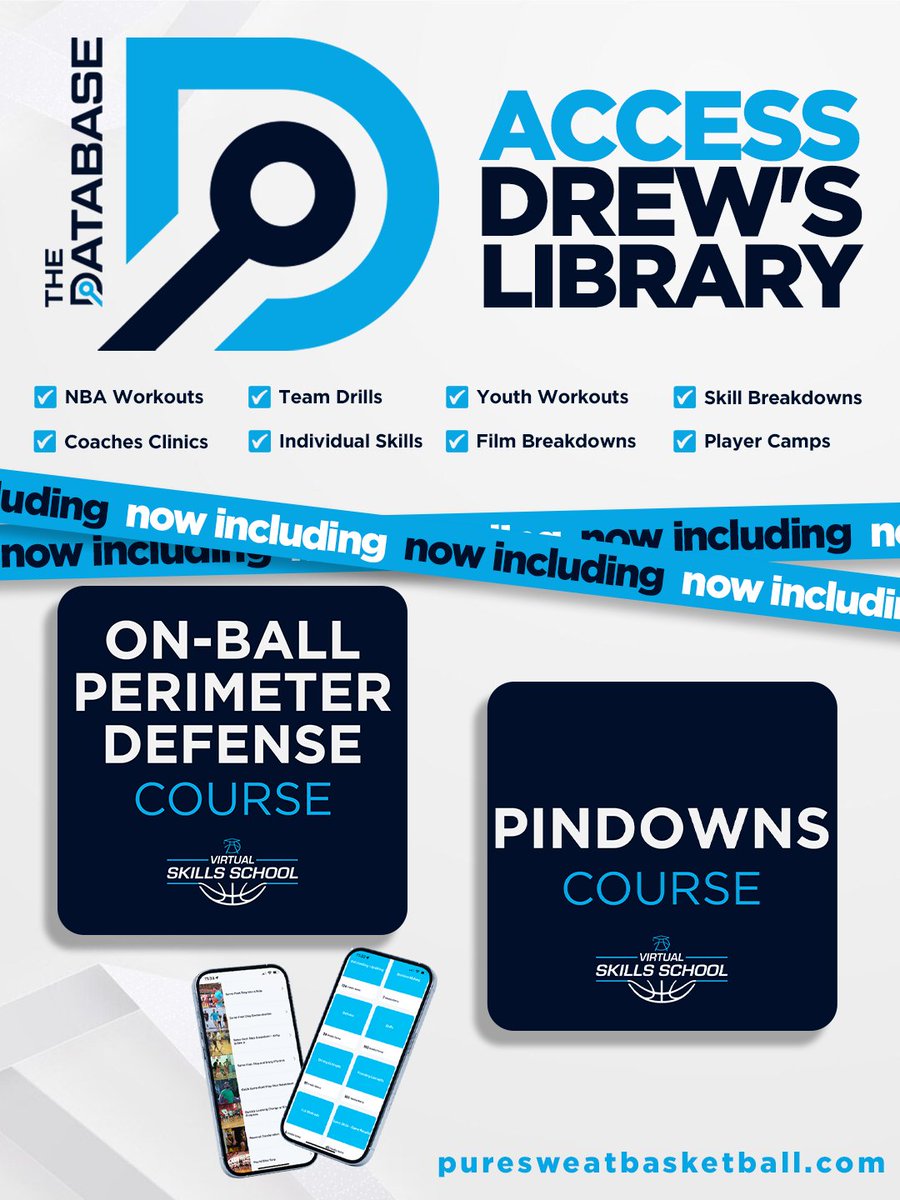 PureSweat's tweet image. 2️⃣ new courses just got added to The Database! Login now and access the On-Ball Perimeter Defense Course and the Pindown Shooting Courses!

hubs.li/Q03Rl0Q80
