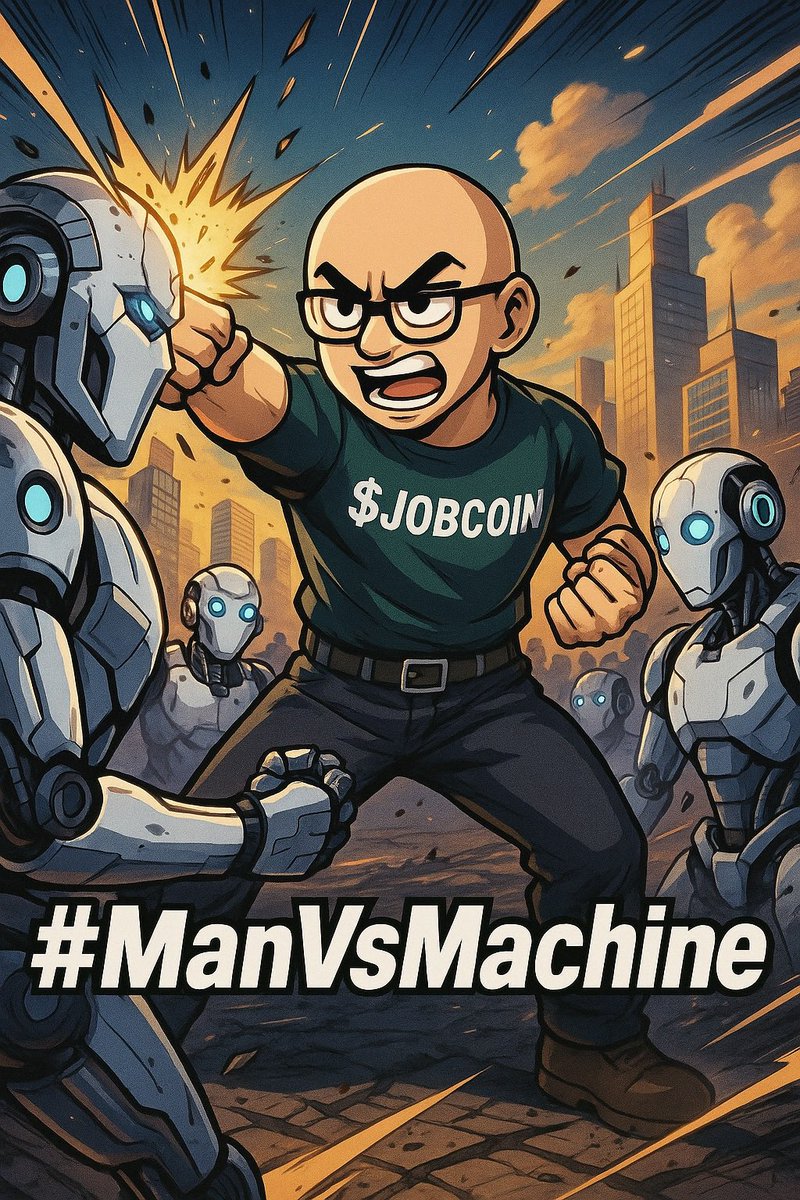 BigGeorge3030's tweet image. $Jobcoin is the only hedge against AI replacing Human labor! #ManVsMachine