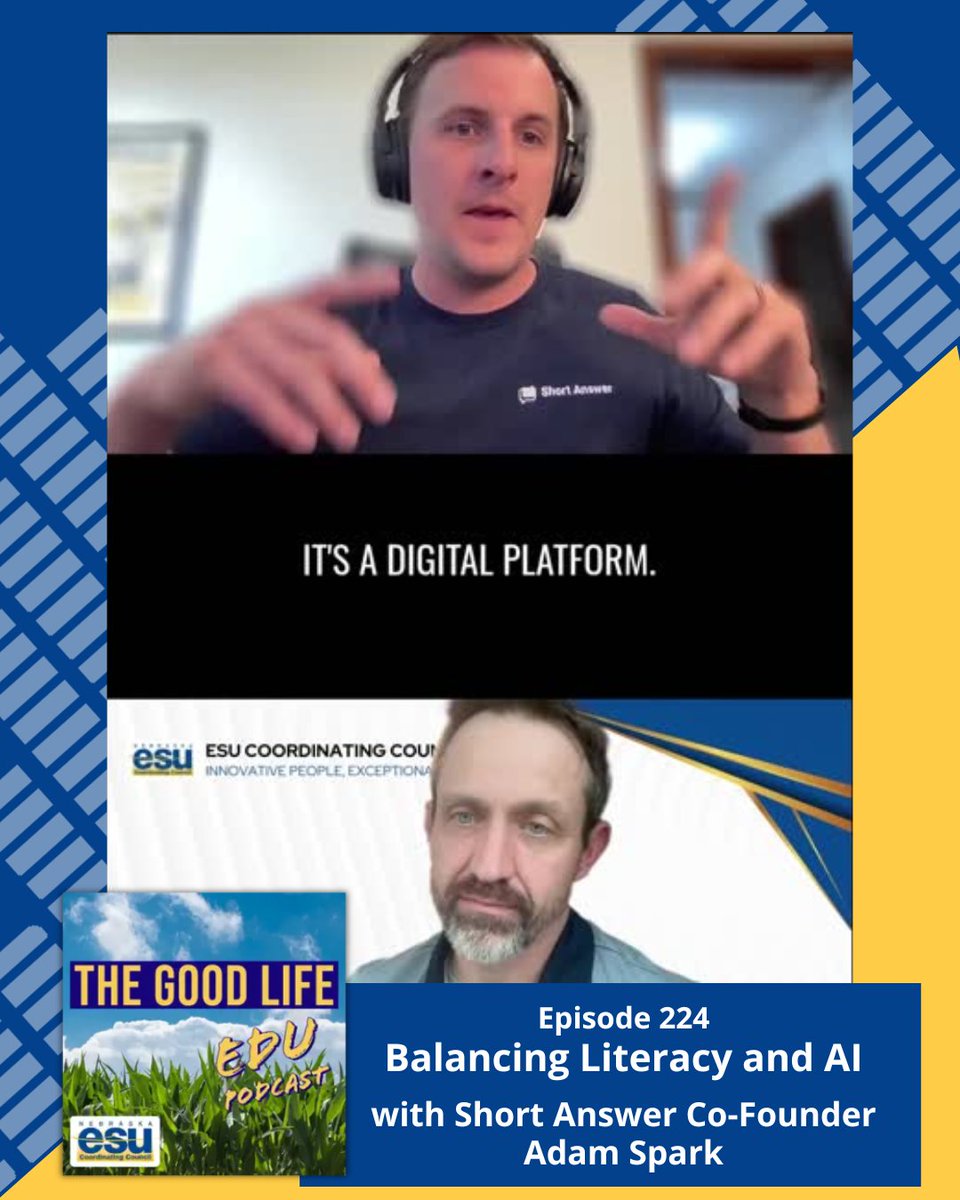 ESUCC's tweet image. 🎙️ New Episode Drop ⬇️
From classroom to startup — @mrsparkstweets, co-founder of @myshortanswer, shares how #AI is reshaping education. 🚀
🎧Tune in to learn how tech is amplifying student learning! 
 📌Listen Here ➡️bit.ly/4oPNAcH
#EdTech #AIinEducation #Teachers #k12
