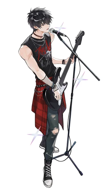 久しぶりに銀魂 バンドのコンセプトで描いてみました。