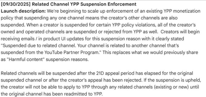 SageSignal's tweet image. 👁 Thunderbolt in the world of YouTube automation!

We already knew the deadly rule: if a channel is deleted, any channel linked to it can also be deleted.

Here’s the new rule:
 If a channel is demonetized, then all linked channels will also be demonetized.

If you’ve built a…
